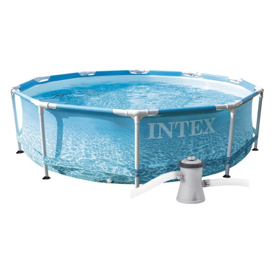 PISCINA CON TELAIO 'LINEA FRAME' cm 305 x 76 - 4485lt pompa 1250 l/h