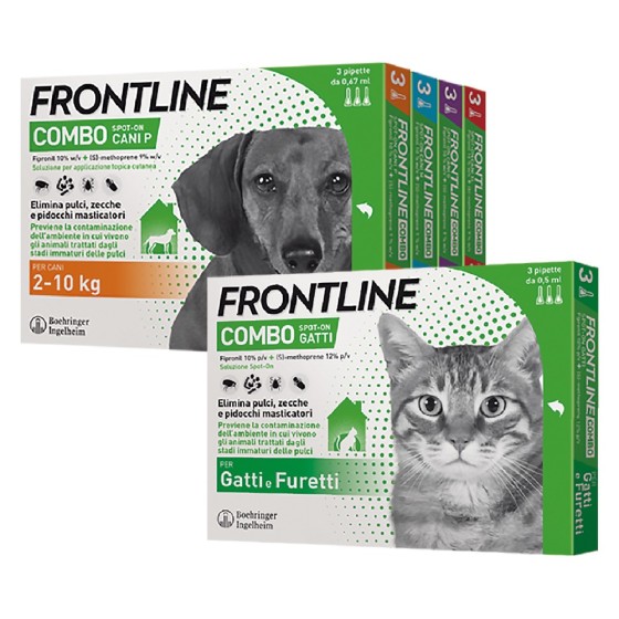 ANTIPARASSITARIO 'FRONTLINE COMBO' cani 2/10 kg - 3 pipette ml 0