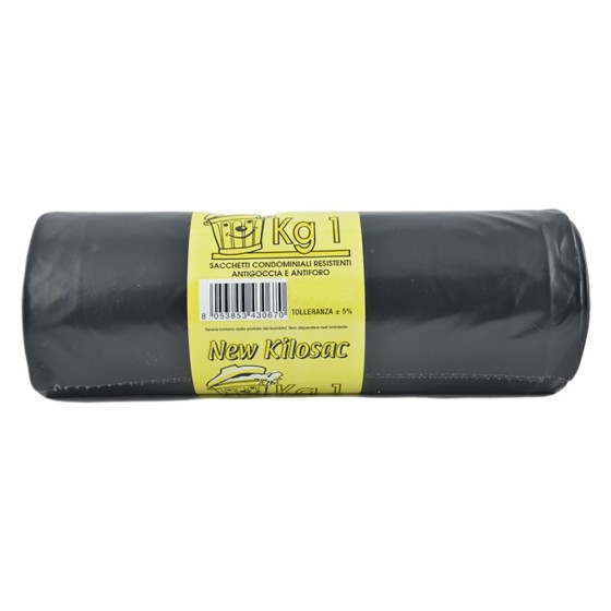 SACCHI POLIETILENE NETTEZZA URBANA 'PESANTI' 70 x 110 nero - rt.1 kg