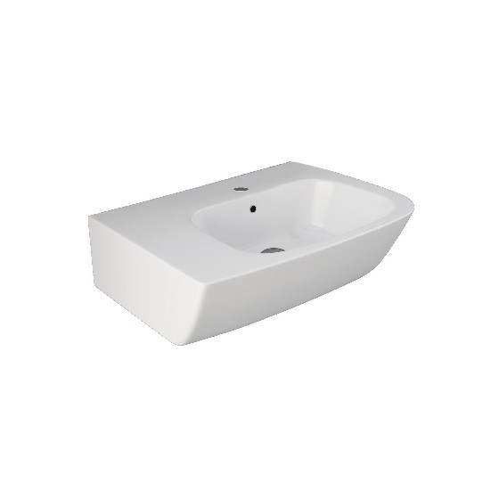 LAVABO ASIMMETRICO SINISTRO ONE - Monoforo L. 65 cm