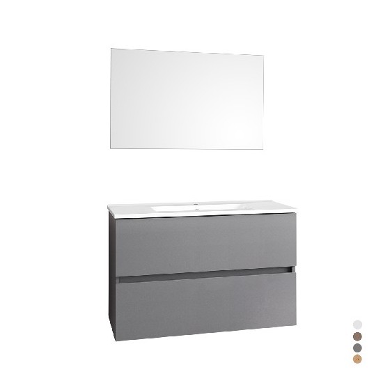 MOBILE BAGNO SOSPESO DEARUM - cm 80 x 45 x 52 Bianco Lucido