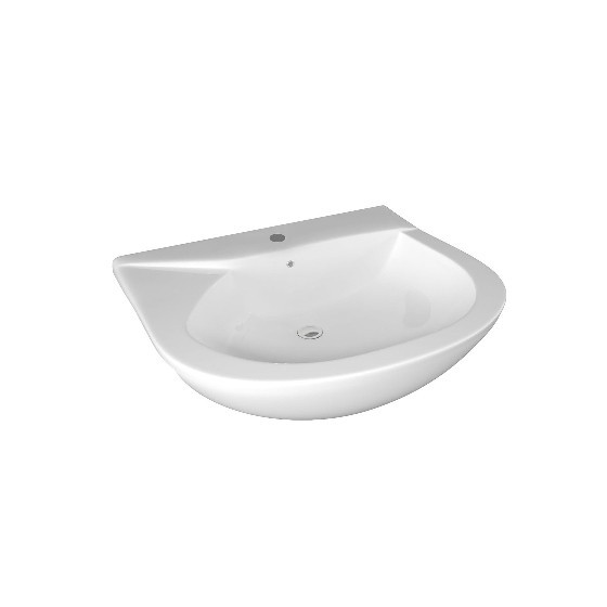 LAVABO SEMINCASSO MOD. LIWA CM 64X54 - Bianco