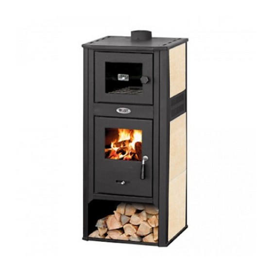 STUFA A LEGNA CON FORNO LUCREZIA 12-13 KW - Beige