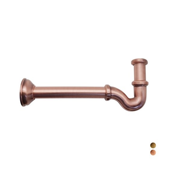 SIFONE A S TAPPO LATERALE SENZA PILETTA 1"1/4 - 1"1/4  Ramato