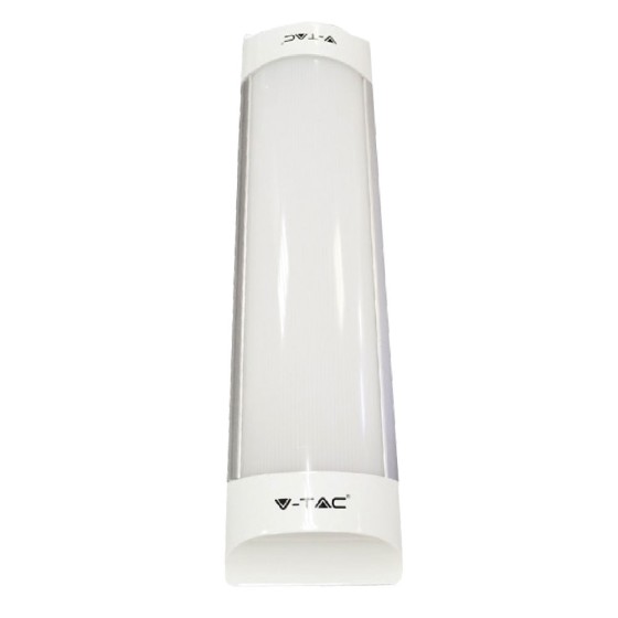 PLAFONIERA TUBO LED PRISMATICO 10W - 6000K mm.300 x 25 x 75 mm