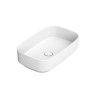 LAVABO DA APPOGGIO OVALE NOEMI - cm 62 x 38 Bianco Opaco