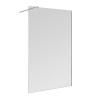 WALK-IN ASSEMBLATO LINEA CLEVER - cm 97,3 Vetro Grigio Prof.Nero