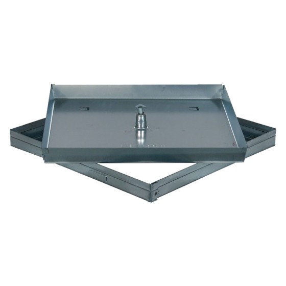 SIGILLO PORTAPAVIMENTO ZINCATO cm 33 x 33 - luce cm 29 x 29