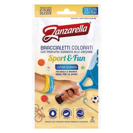 BRACCIALETTO ANTI ZANZARA 'SPORT & FUN' cf. 2 pezzi